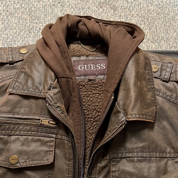 Guess Jackets & Coats Guess Vintage Sherpa Lined Faux Leather